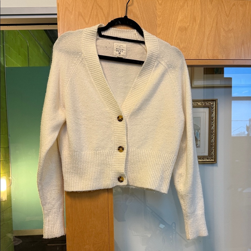 Billabong Cream Button-Up Cardigan